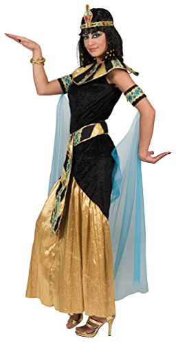 Karneval-Klamotten Cleopatra Kostüm Damen Ägyptische Kaiserin Pharaonin schwarz Gold lang Karneval Damen-Kostüm von Karneval-Klamotten