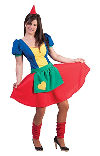 Karneval-Klamotten Zwergen Kostüm Damen Zwergen-Kleid Zwerg Kostüm Damen-Kostüm mit Zwergen-Mütze Garten-Zwerg Karneval von Karneval-Klamotten