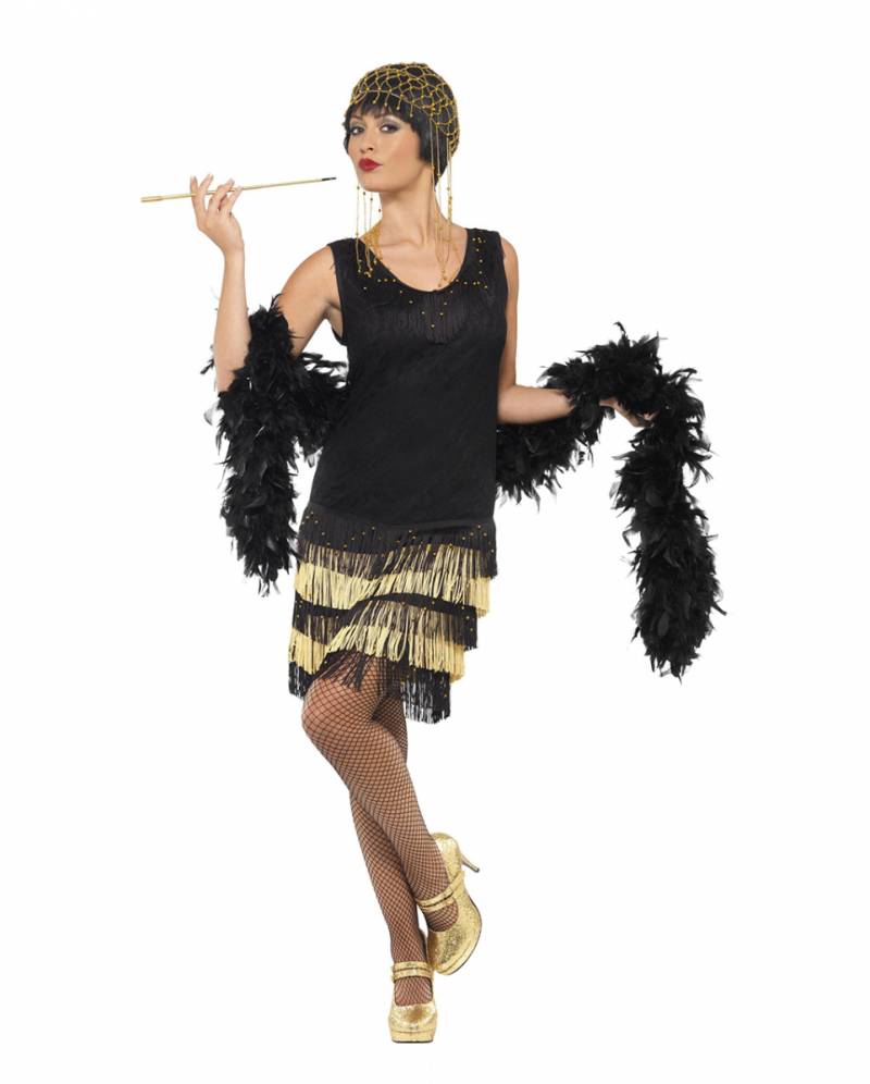 20er Jahre Flapper Kostüm mit Fransen für Fasching L von Karneval Universe