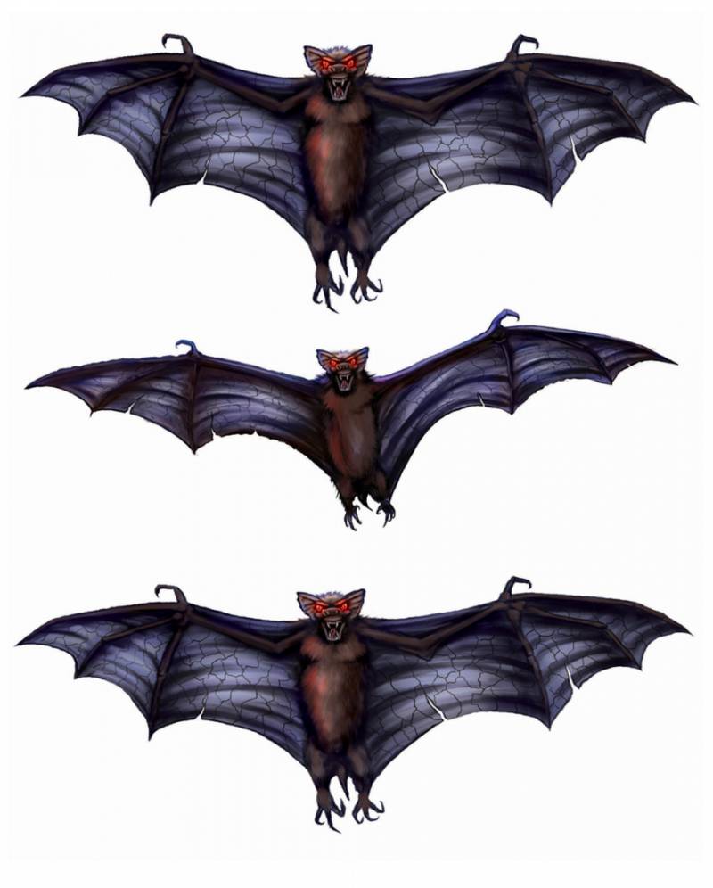 3D Fledermaus Fenster Sticker 3er Set ➔ Halloween von Karneval Universe