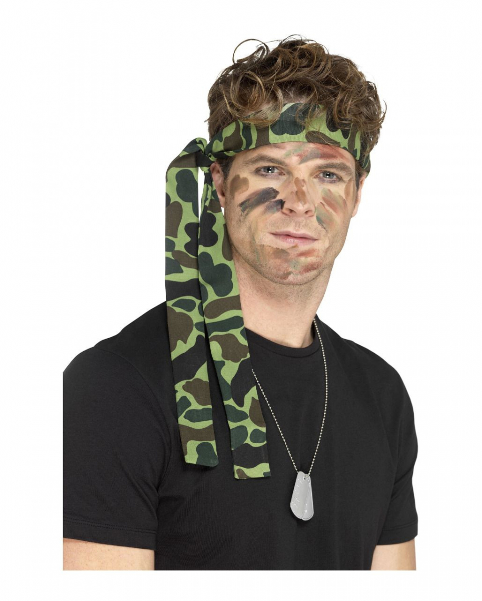 Armee Stirnband camouflage   Uniform Kostüme online kaufen von Karneval Universe