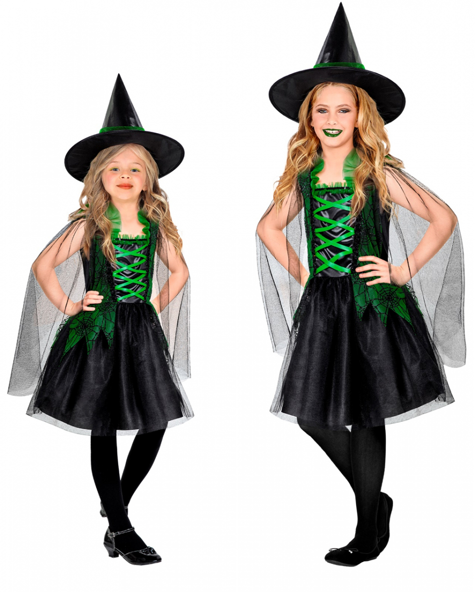 Böse Hexe Mädchenkostüm für Halloween ordern 158 cm / 11-13 Jahre von Karneval Universe