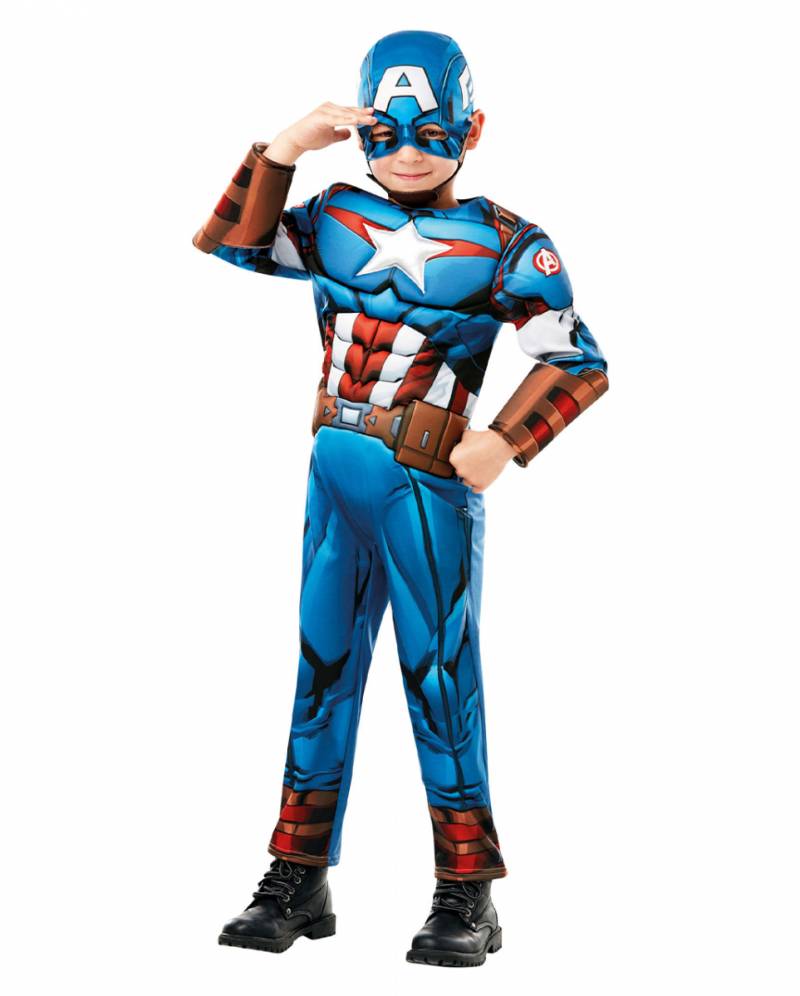 Captain America Classic Kinderkostüm für Fasching & Karneval L / 128 von Karneval Universe