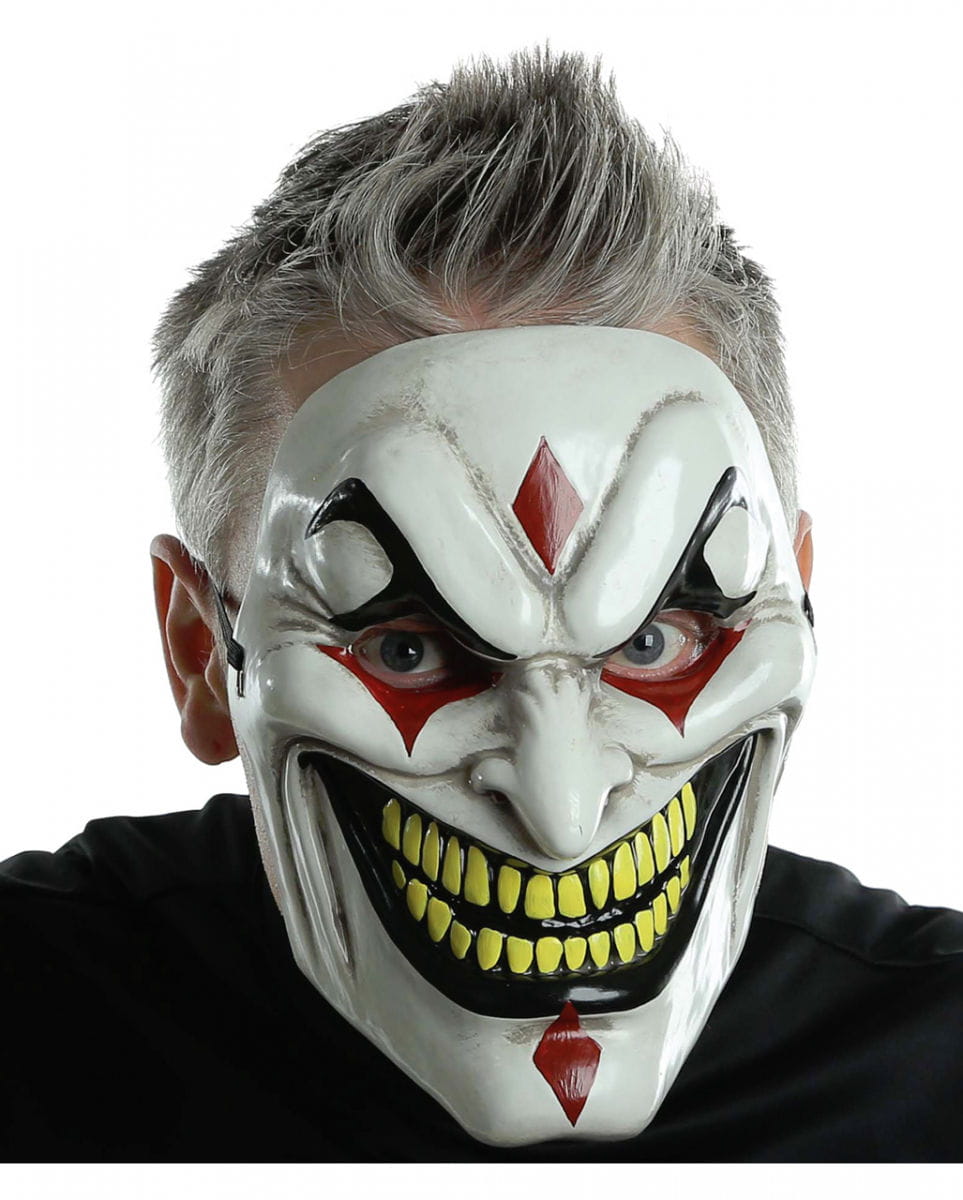 Evil Jester Clownmaske  Faschings Halbmaske von Karneval Universe