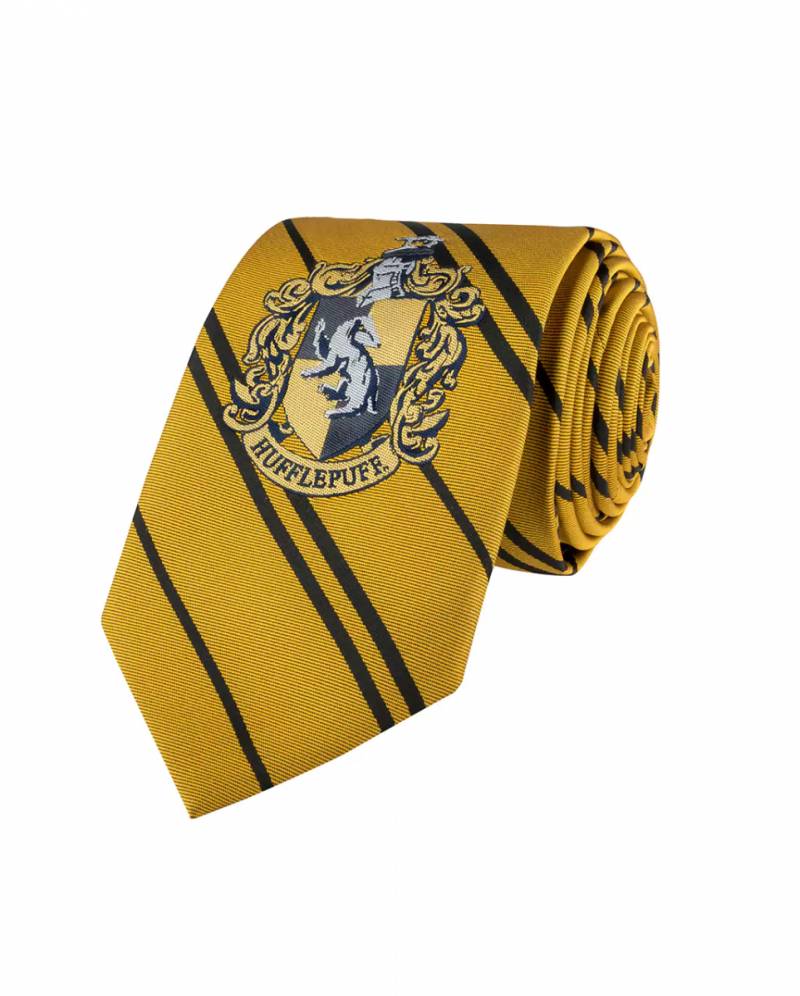 Harry Potter Hufflepuff Krawatte mit Hauswappen  Kostümzubehör von Karneval Universe