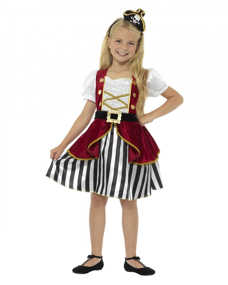Piratin Kinderkostüm-Kleid Piratin Kinderkostüm-Kleid