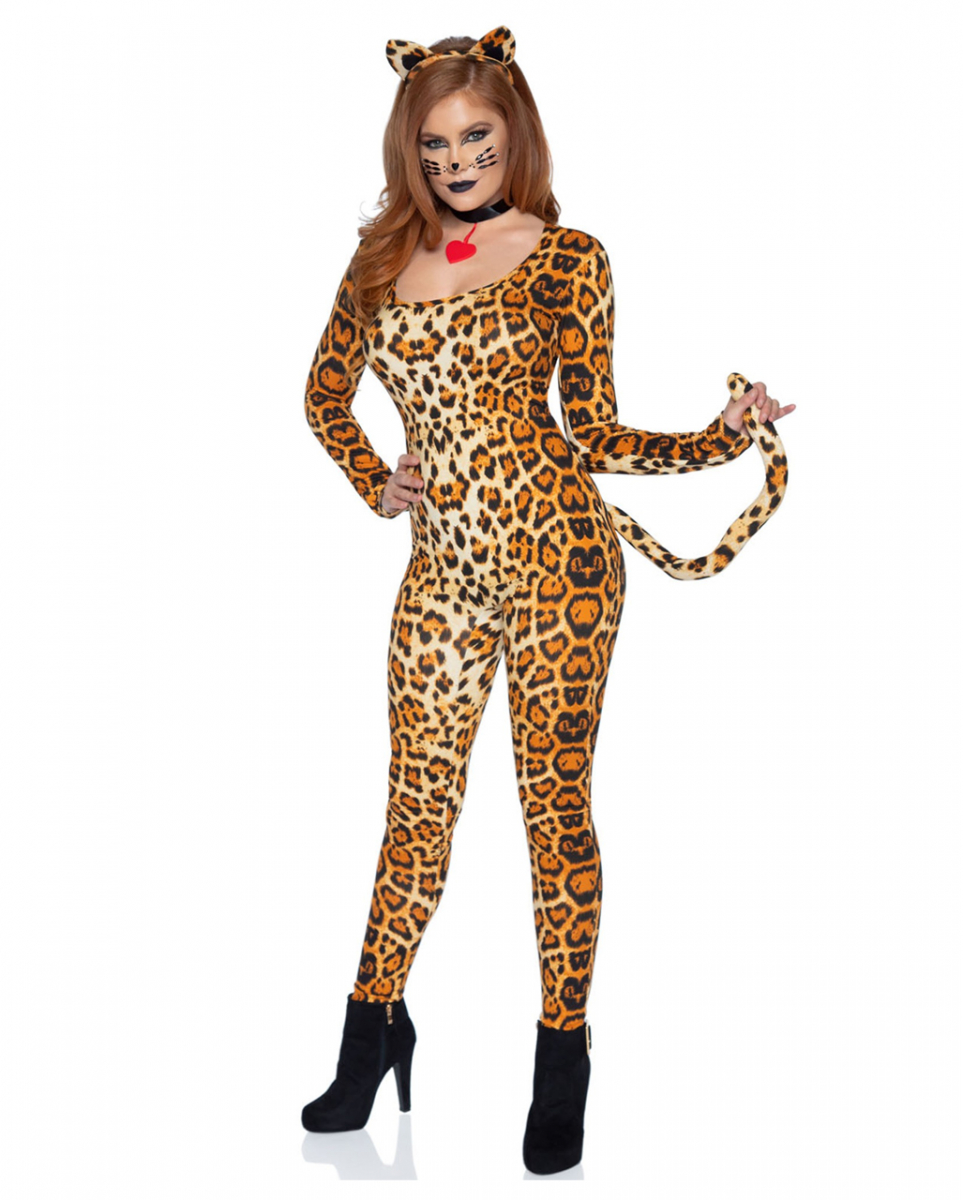 Leoparden Jumpsuit Kostüm für Fasching! XS von Karneval Universe