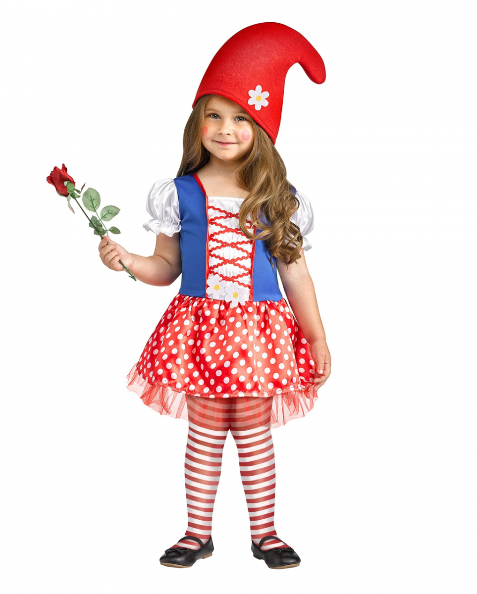 Little Miss Gnome Kinderkostüm für Fasching 3-4 Jahre von Karneval Universe