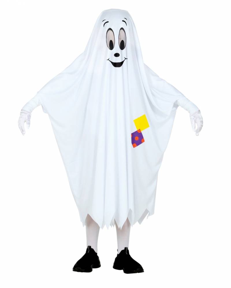 Lustiger Geister Poncho für Kinder zu Halloween S 128 / 5-7 Jahre von Karneval Universe