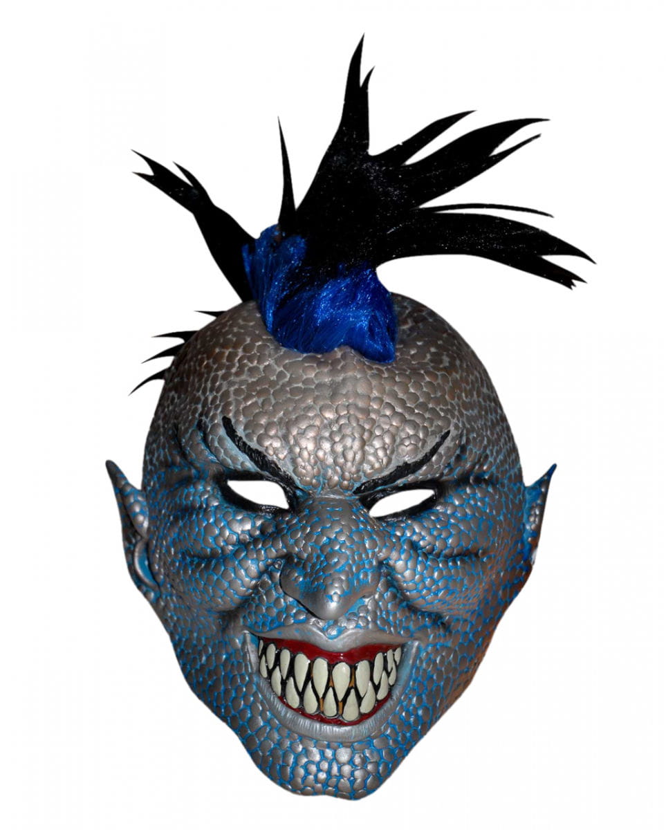 Punk Dämon Halloween Maske  Grusel Maske mit Iro von Karneval Universe