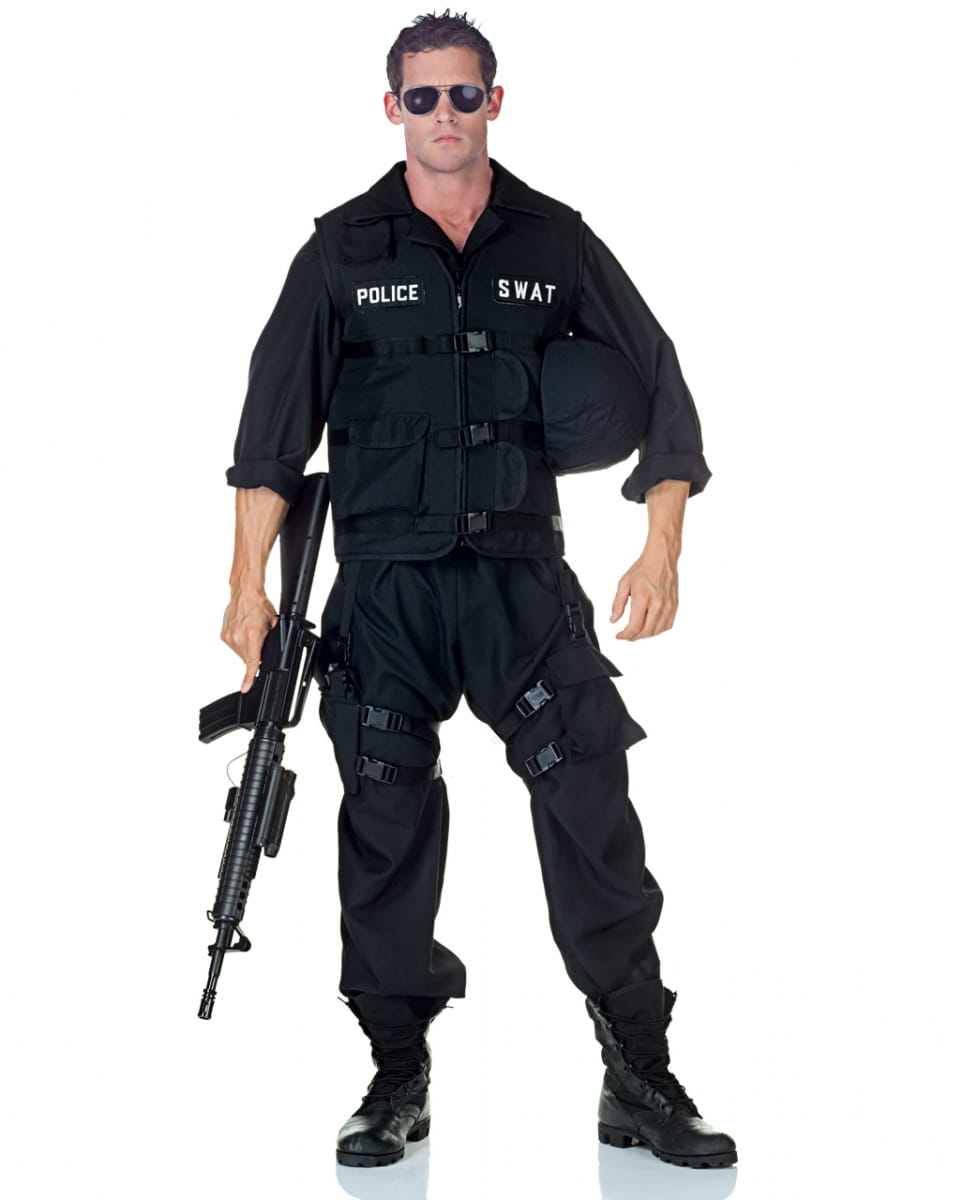 S.W.A.T. Officer Kostüm XXL US Polizeiuniform von Karneval Universe