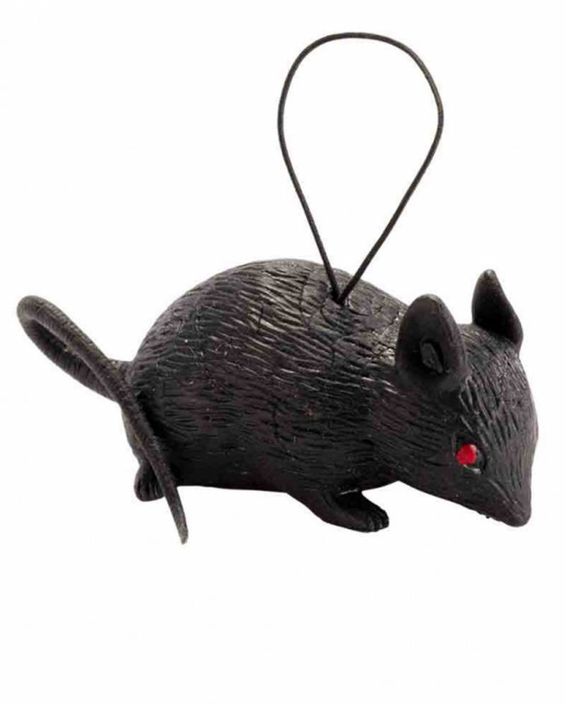 Schwarze, kleine Maus 8cm als Scherzartikel von Karneval Universe