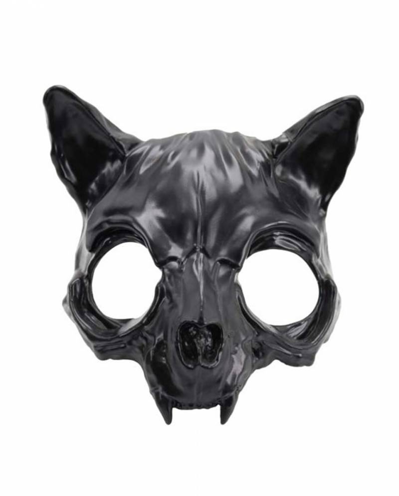 Schwarze Fledermaus Schädel Halbmaske  JETZT ordern! von Karneval Universe