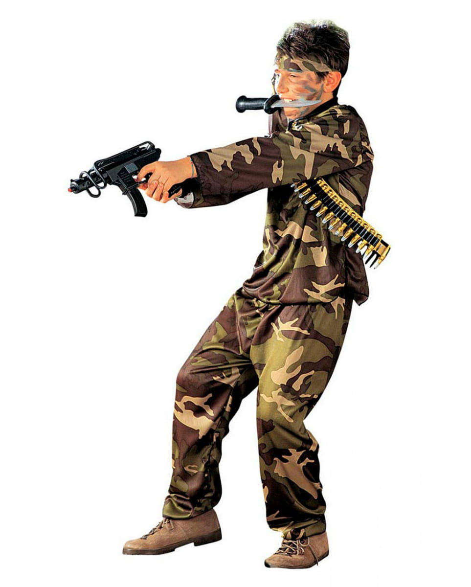 Soldat Uniform Kostüm für Kinder für Karneval L von Karneval Universe