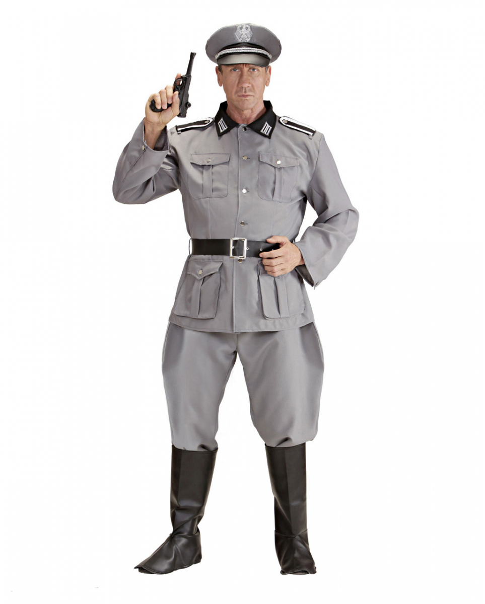 Soldaten Uniform Grau für Halloween M von Karneval Universe