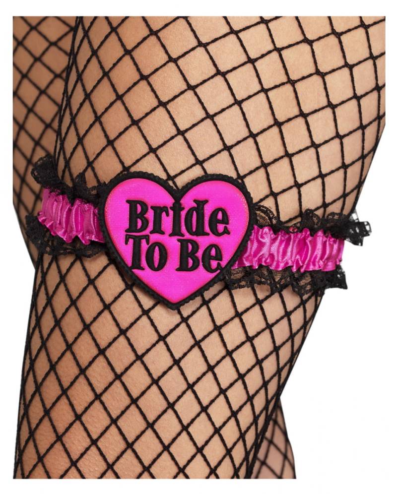 Strumpfband Bride to be mit Herz  Bacheloretteparty Zubehör für von Karneval Universe