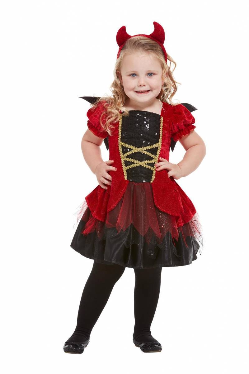 Teufelchen Kostümkleid für Kinder für Halloween & Fasching M von Karneval Universe