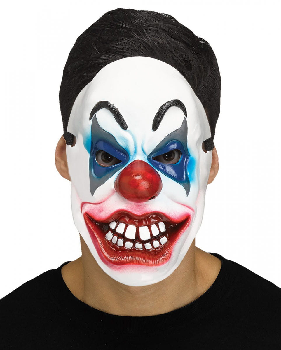 Verrückter Clown Halbmaske für Halloween von Karneval Universe