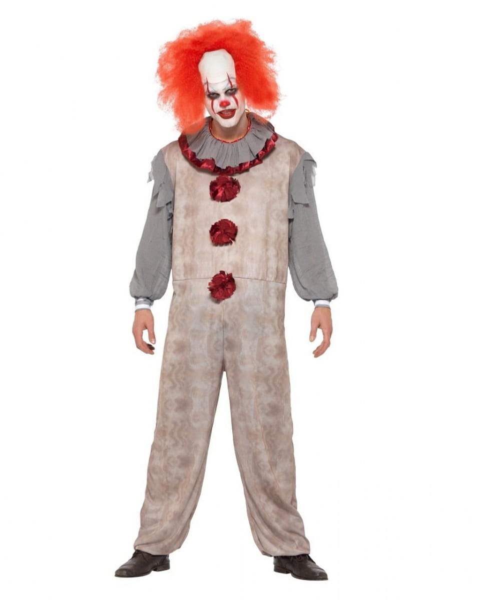 Vintage Killer Clown Kostüm für Halloween & Fasching L von Karneval Universe