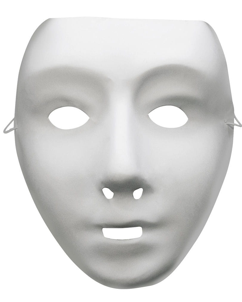 Weiße DIY Gesichtsmaske für Halloween & Fasching Weiße DIY Gesichtsmaske für Halloween & Fasching