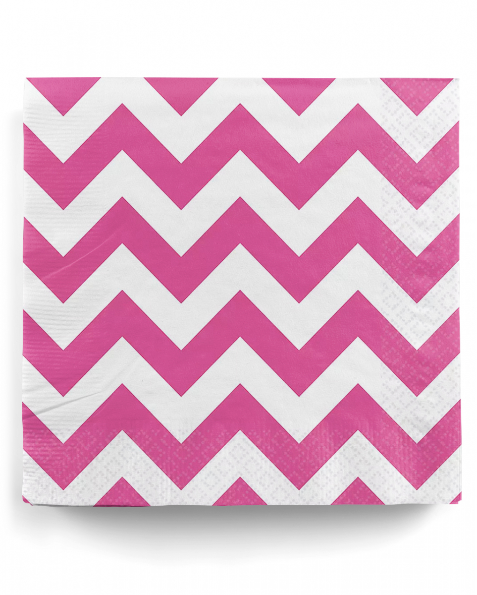 Zick-Zack Servietten pink 20 St. ✿ gibts HIER von Karneval Universe