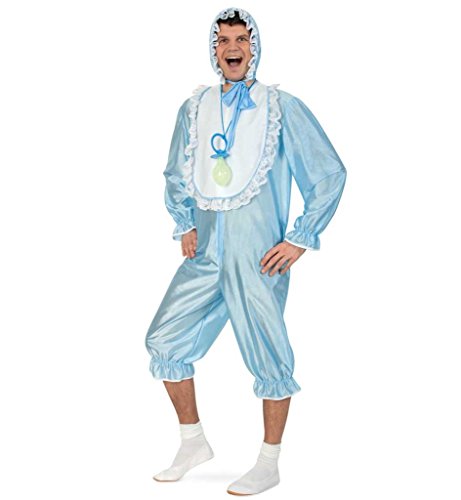 Herrenkostüm Baby Blau Karneval Fasching Kurzoverall Strampler JGA Gr M, XL (XL) von KarnevalsTeufel.de