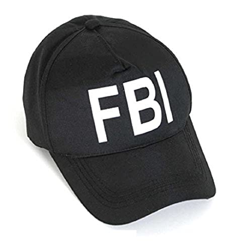 KarnevalsTeufel Basecap FBI, Gr. 55-60 cm, variabel, Polizeimütze (weiß) von KarnevalsTeufel.de