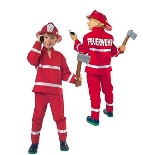 KarnevalsTeufel Feuerwehrmann Kostüm für Kinder, Freiwillige Feuerwehr (104) von KarnevalsTeufel.de