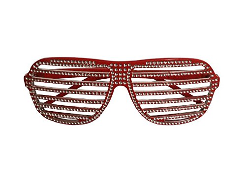 KarnevalsTeufel.de Gitter-Brille Deluxe, sortierte Farben (rot) von KarnevalsTeufel.de