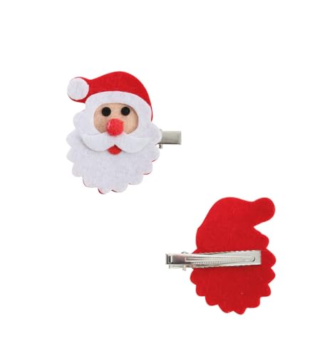 KarnevalsTeufel Haarspange Weihnachten Haarclip Schleife Nikolaus Schneemann Haarklammer Wichtelgeschenk (Nikolaus) von KarnevalsTeufel.de