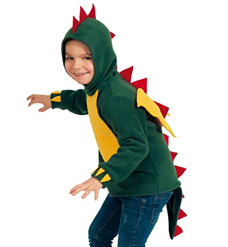 KarnevalsTeufel Kinderkostüm Drache Oberteil mit Kapuze Karneval Verkleidung Tierkostüm Drachenkostüm für Kinder Dino (104) von KarnevalsTeufel.de