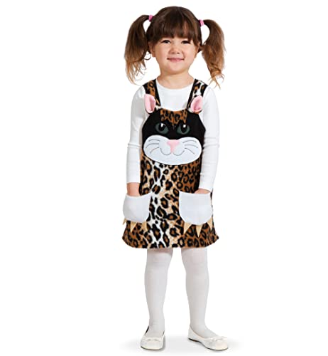 KarnevalsTeufel Kinderkostüm Katze Kleid Karneval Verkleidung Spielkleid Tierkostüm Kätzchen Katzenkostüm für Kinder Mädchen (116) von KarnevalsTeufel.de