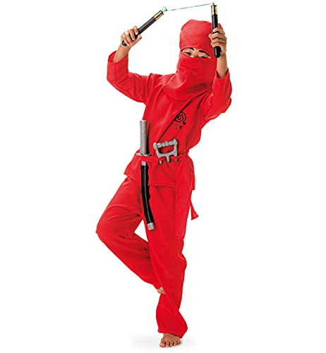 KarnevalsTeufel Kinderkostüm Red Ninja Assasine Asien Kinderninja (140) von KarnevalsTeufel.de