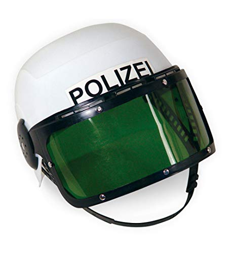 KarnevalsTeufel Polizeihelm mit Visier Kinder Spielhelm Rollenspiel Einsatzhelm (Polizeihelm) von KarnevalsTeufel.de