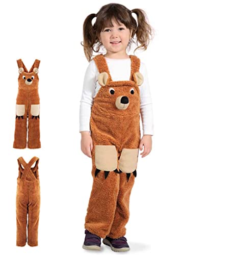 KarnevalsTeufel Tierkostüm Bär für Kinder Latzhose Waldtier Karneval Verkleidung Spielhose Kostüm Kinderkostüm Teddy (104) von KarnevalsTeufel.de