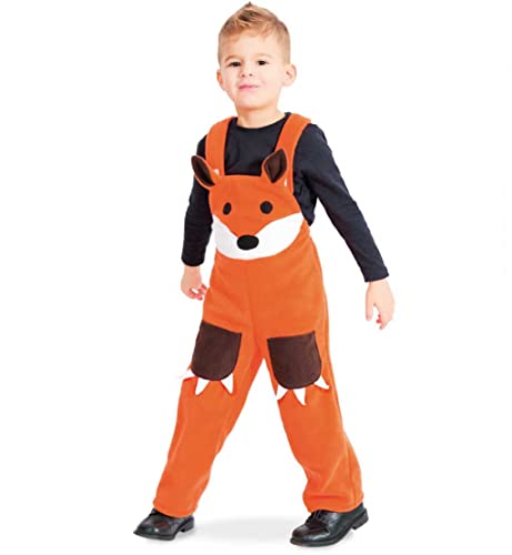 KarnevalsTeufel Tierkostüm Fuchs für Kinder Latzhose Waldtier Karneval Verkleidung Spielhose Kostüm (104) von KarnevalsTeufel.de