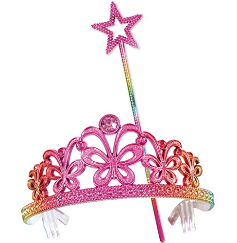 KarnevalsTeufel Zubehör Set Prinzessin, Diadem und Stab Zepter und Krone, Krönchen und Sternenstab Königin, Princess für Geburtstage Theater Karneval versch. Ausführungen u.v.m. (Set 1) von KarnevalsTeufel.de