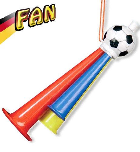 KarnevalsTeufel.de Fußball Fanfare ca. 25 cm, Deutschland, Fußball, WM, EM von KarnevalsTeufel.de