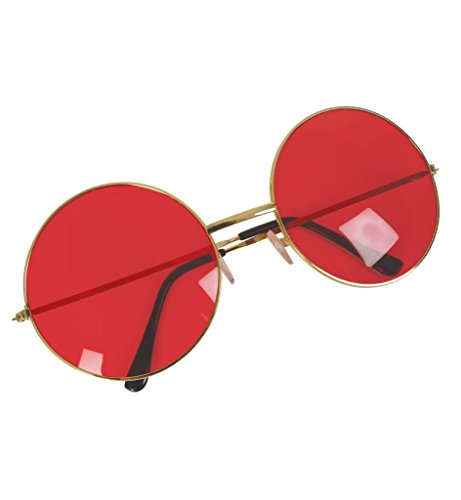 KarnevalsTeufel.de Hippie Brille, sortierte Farben (rot) von KarnevalsTeufel.de