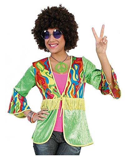 KarnevalsTeufel.de Hippie Jennie Weste für Damen 70er Jahre Flower-Power-Outfit von KarnevalsTeufel.de