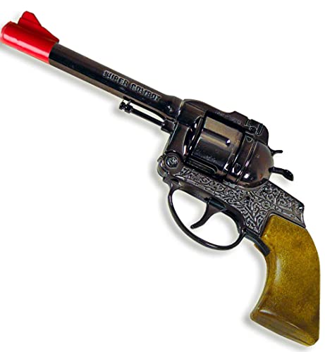 Sohni Wicke Super Cowboy Westernrevolver Revolver Wilder Westen Cowboy Agent Polizei Ranger Colt Spielzeugrevolver 12 Schuss Pistole von KarnevalsTeufel.de