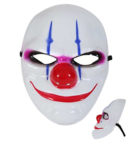 KarnevalsTeufel.de Clown-Maske Halbmaske Horrormaske Halloween Gruselmaske von KarnevalsTeufel.de