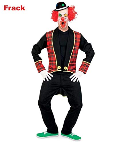 KarnevalsTeufel Clown-Frack Bobbo Männerkostüm, langärmelig, Frack Zirkus Karneval Halloween (X-Large) von KarnevalsTeufel.de