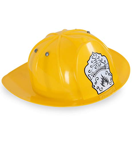 KarnevalsTeufel Feuerwehrhelm gelb Helme Kinder Accessoires Rollenspiel Theater Feuerwehrmann (Feuerwehrhelm gelb) von KarnevalsTeufel.de