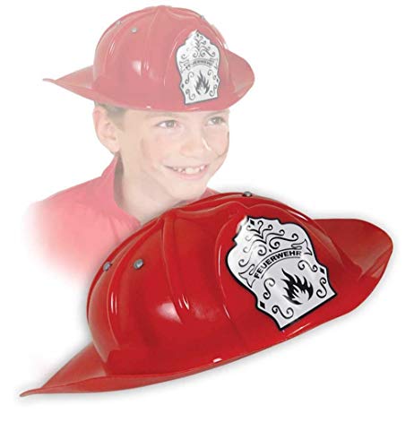 KarnevalsTeufel Feuerwehrhelm rot Helme Kinder Accessoires Rollenspiel Theater Feuerwehrmann (Feuerwehrhelm rot) von KarnevalsTeufel.de