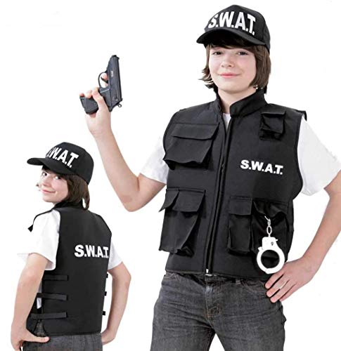 KarnevalsTeufel Kinder-Kostüm "SWAT Weste" Spezialeinheit Police Officer Security (128) von KarnevalsTeufel.de