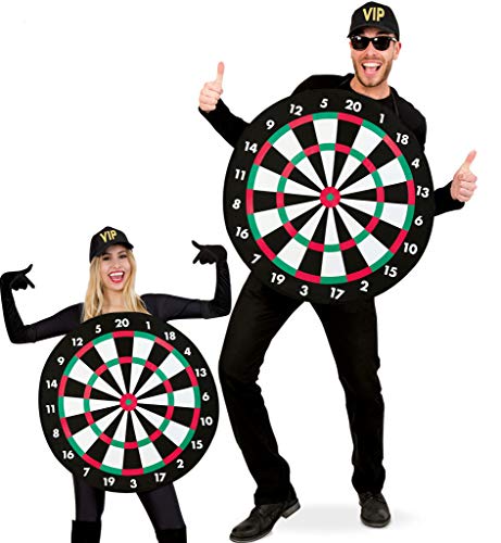 KarnevalsTeufel Kostüm Dartscheibe für Erwachsene | Einheitsgröße, Ø ca. 70cm | Bullseye, Dartboard, Pfeil, Karneval, Junggesellenabschied, Mottoparty von KarnevalsTeufel.de