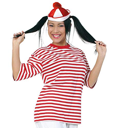 KarnevalsTeufel Kostüm - Set Matrose, 2-TLG. Ringel-Shirt Kurzarm (Baumwolle) und Mütze, rot/weiß | Kapitän, Captain, Matrose, Seefahrer (M) von KarnevalsTeufel.de