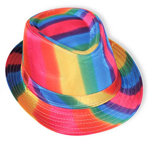 KarnevalsTeufel Trilby Bunt Sommerhut Reggae Hippie Hut Partyhut Pride 70er Jahre (Trilby bunt 1) von KarnevalsTeufel.de