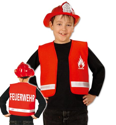 KarnevalsTeufel rote Feuerwehr Kinder Spiel-Weste (116) von KarnevalsTeufel.de